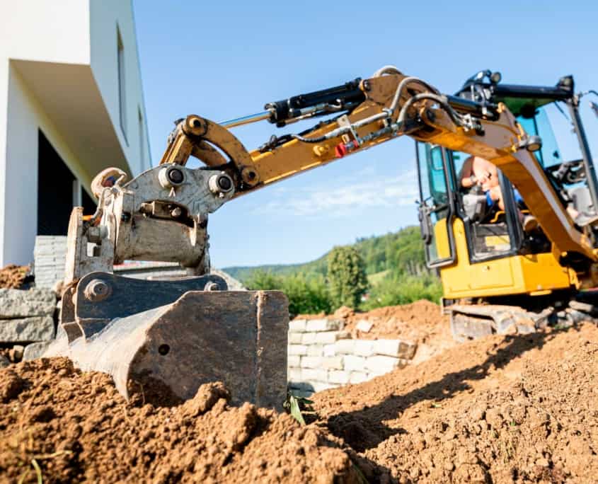 udgravning til fundament